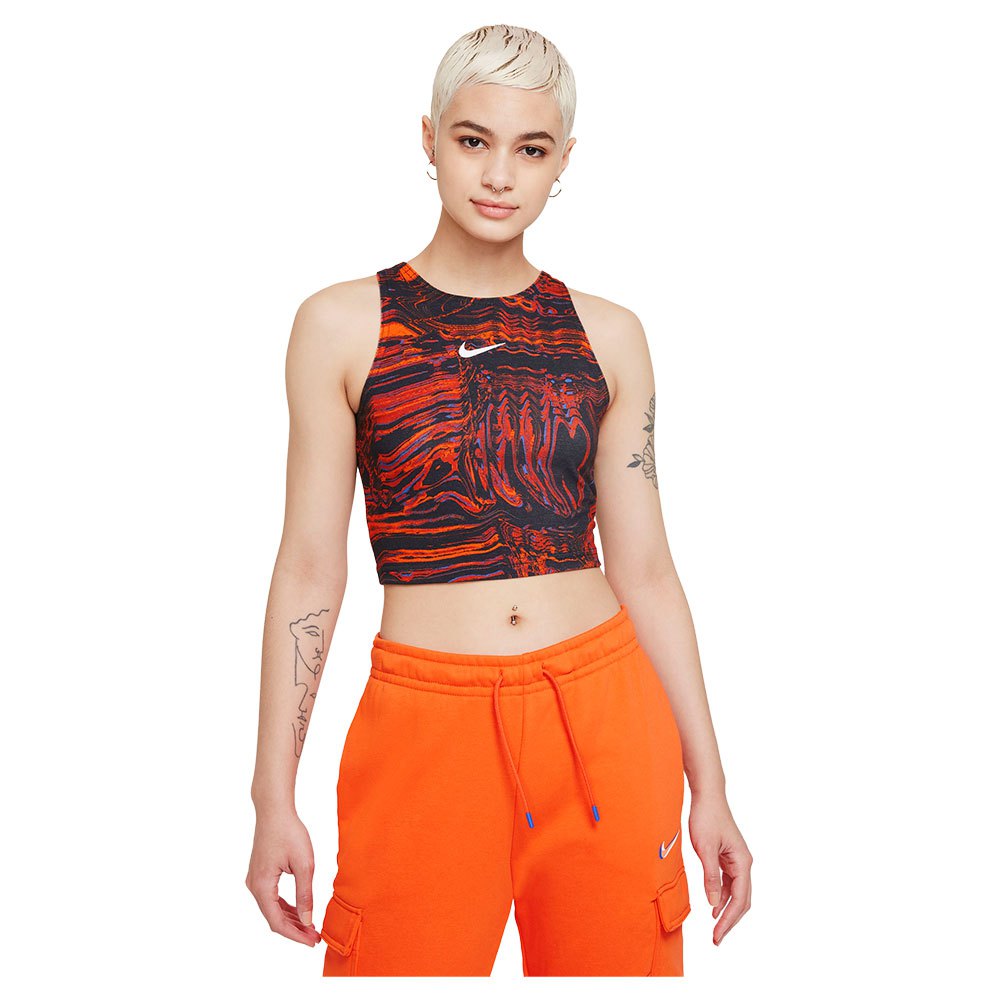 T-shirts Nike T-shirt Sans Manches Sportswear Dance Black / Orange