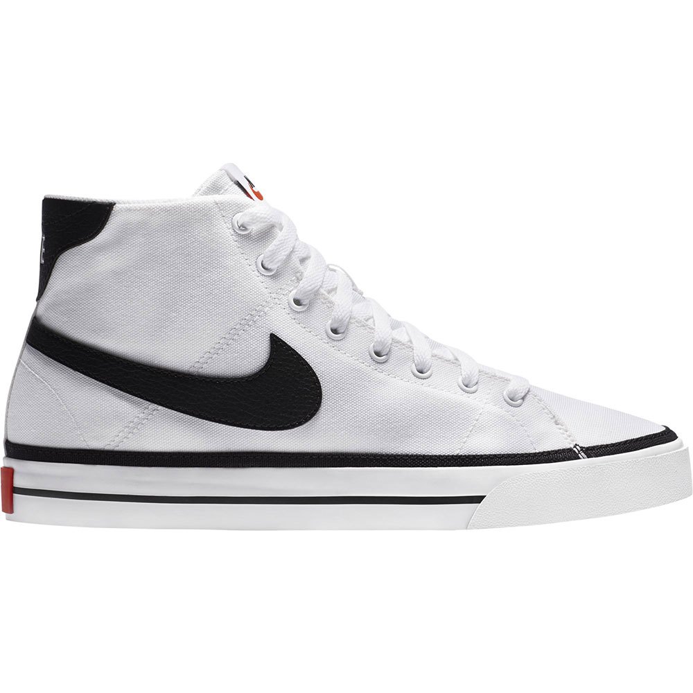 Men Nike Court Legacy Canvas Mid All Court Shoes White