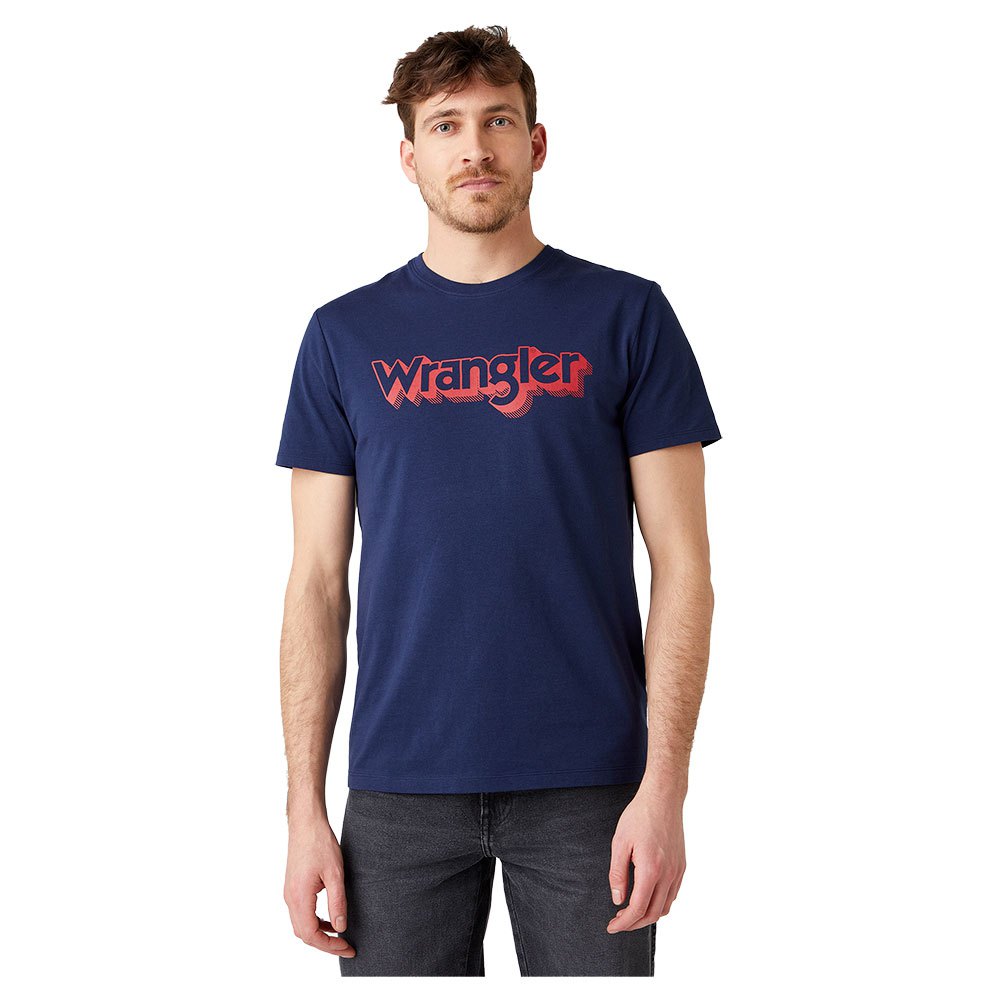 Clothing Wrangler Logo Short Sleeve T-Shirt Blue