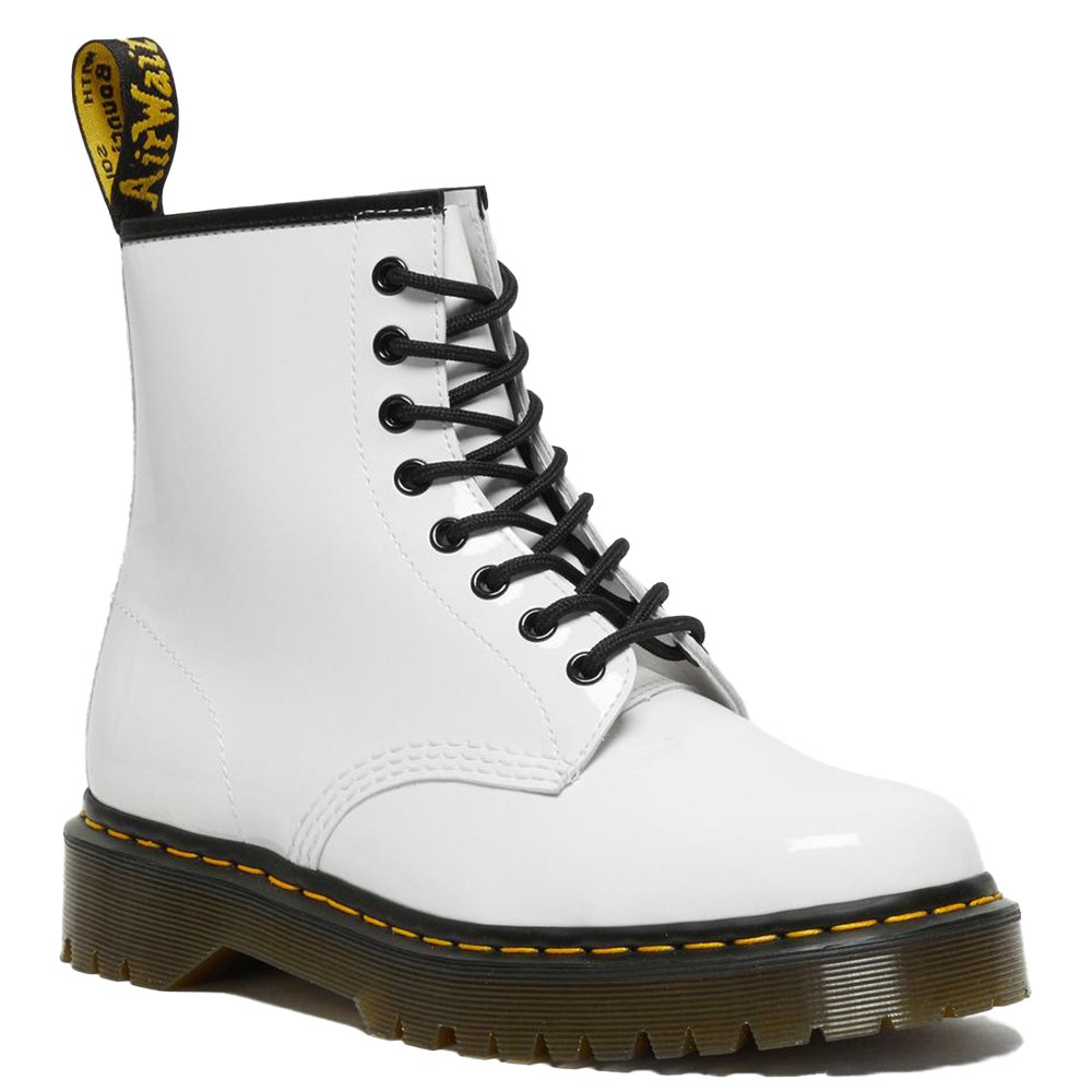 Shoes Dr Martens 1460 Bex 8-Eye Patent Lamper Boots White