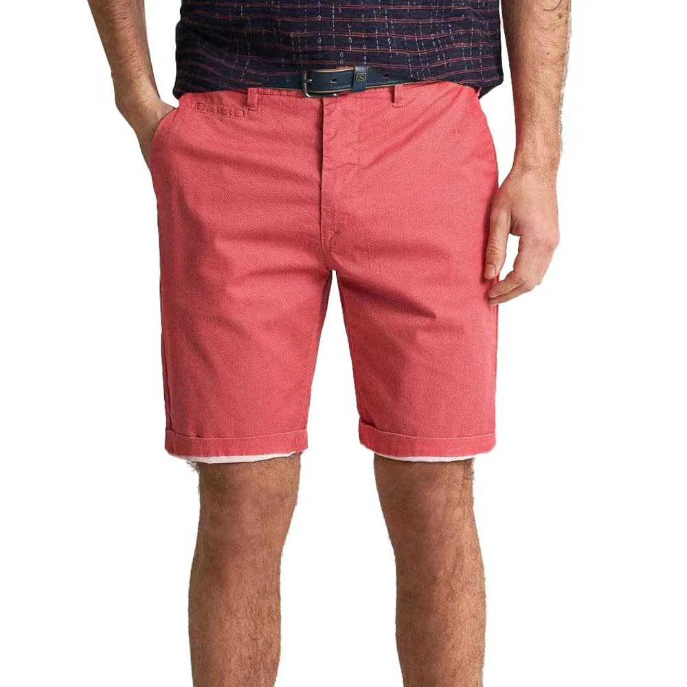Salsa jeans Slim Cotton Microprint Denim Shorts Röd, Dressinn