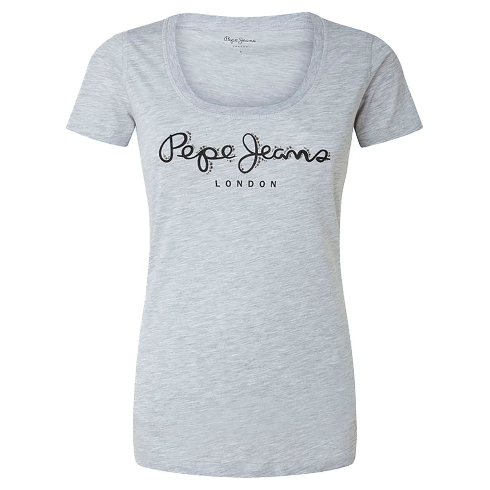 Women Pepe Jeans Pam Short Sleeve T-Shirt Grey