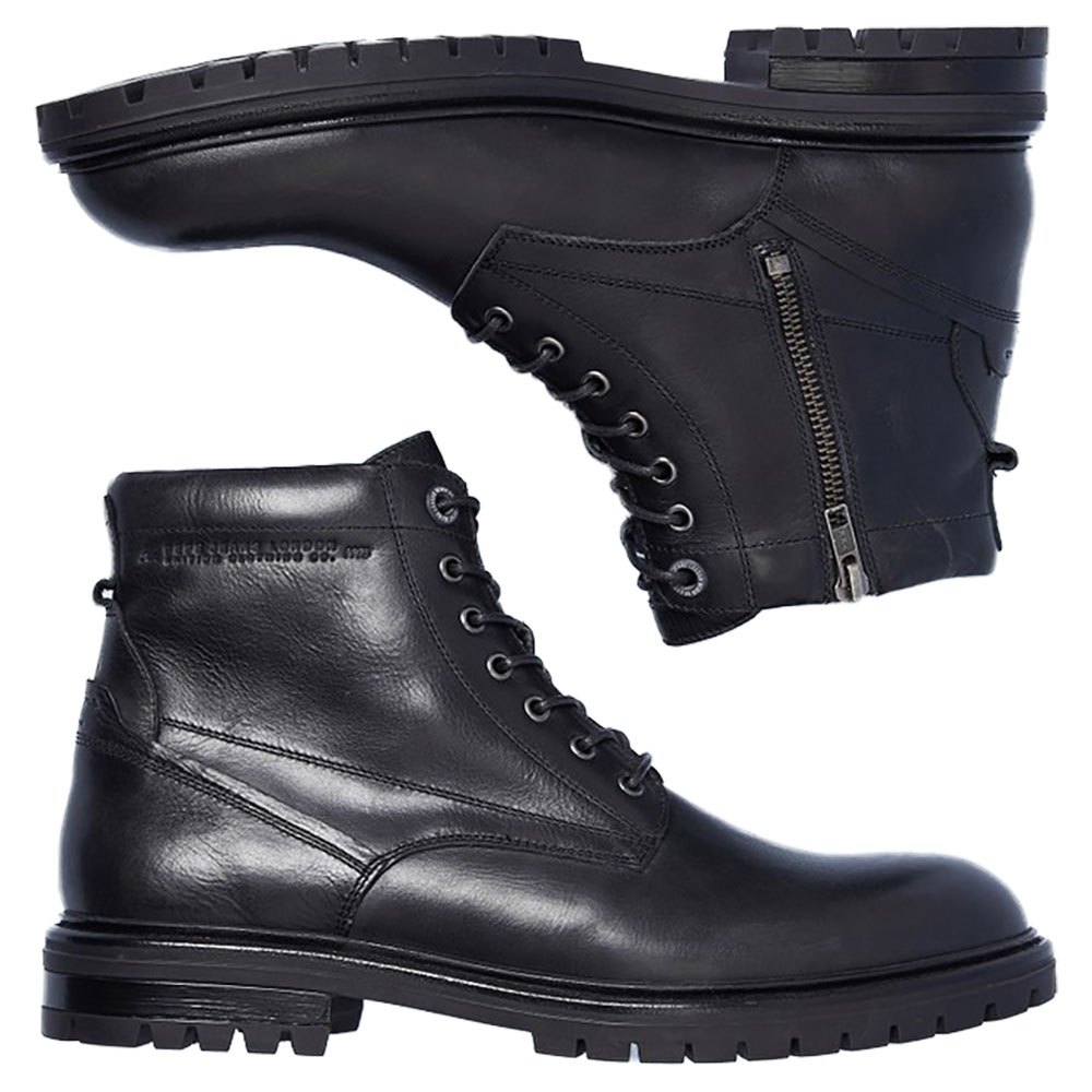Boots And Booties Pepe Jeans Ned Warm Leather Boots Black