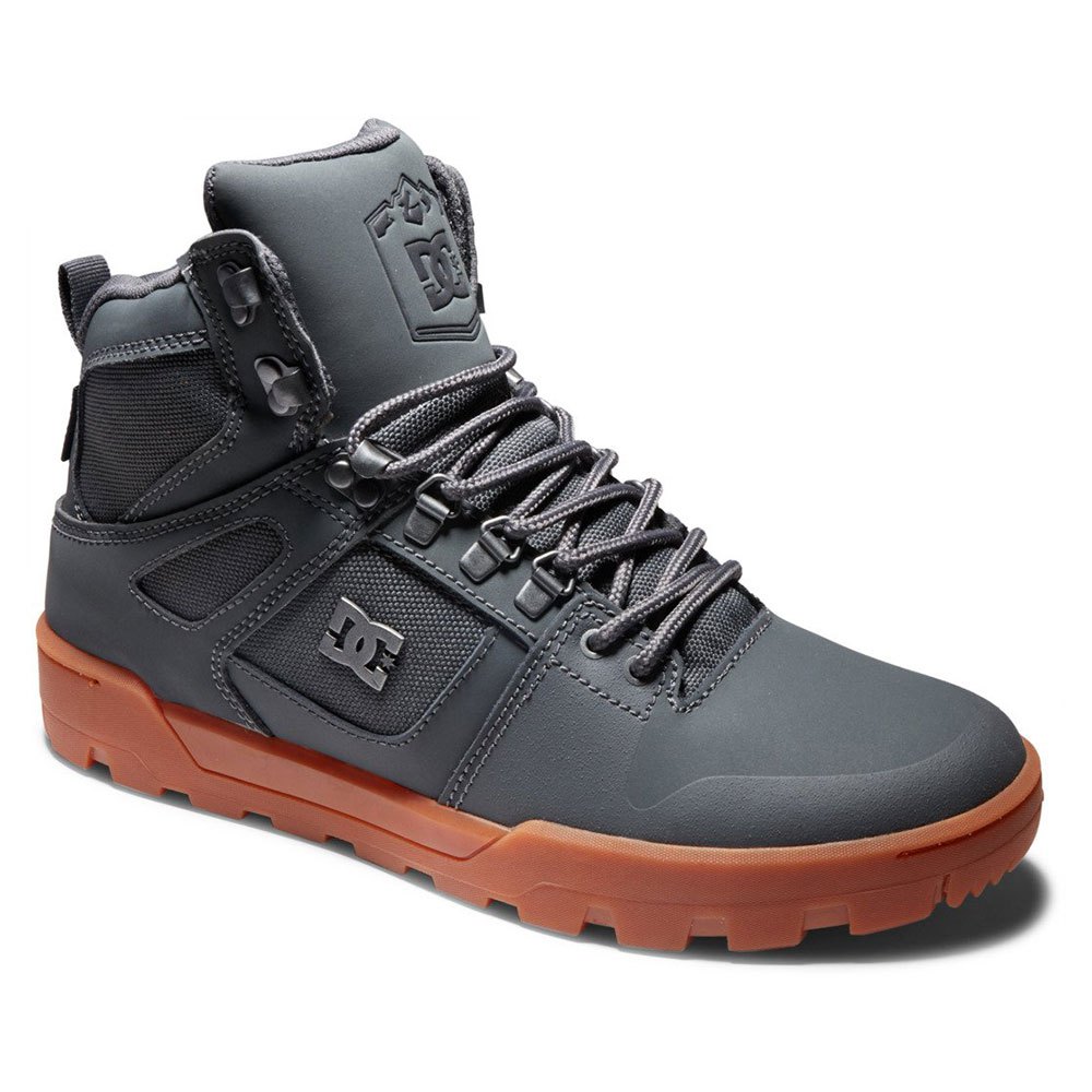 Men Dc Shoes Pure High Top WR Boots Grey
