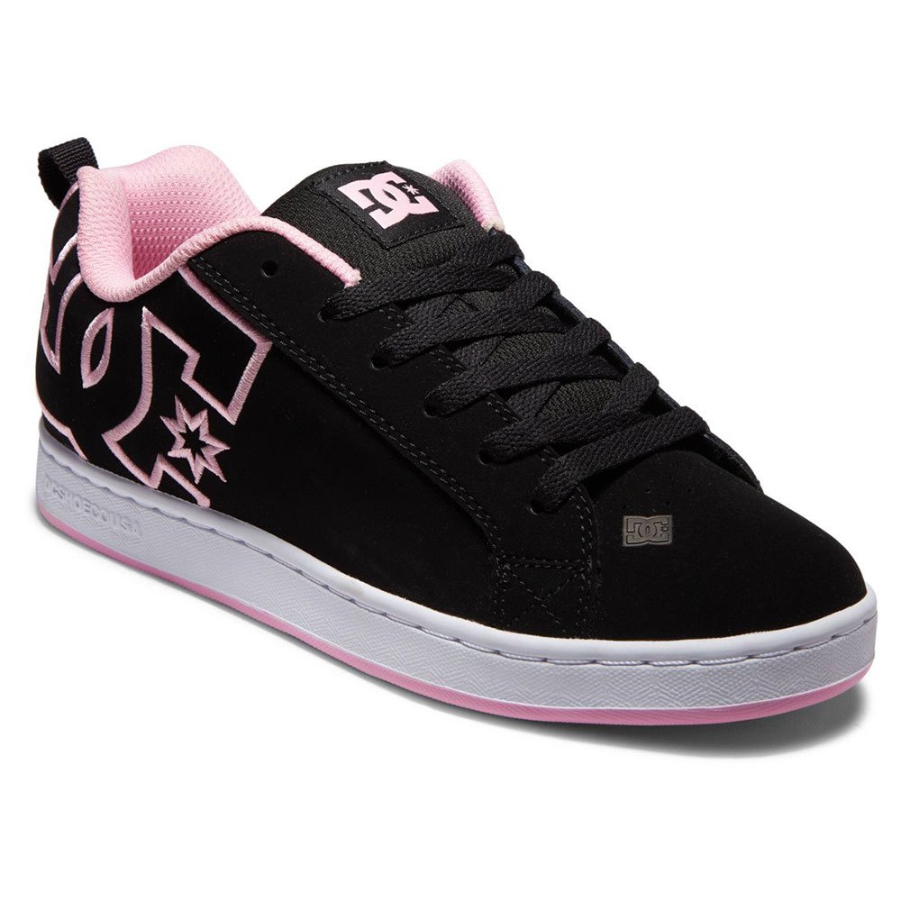 Femme Dc Shoes Formateurs Court Graffik Black / White / Pink