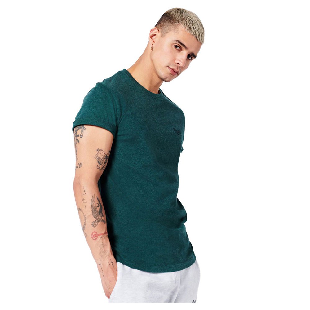 Men Superdry Vintage Logo Embroided Short Sleeve T-Shirt Green