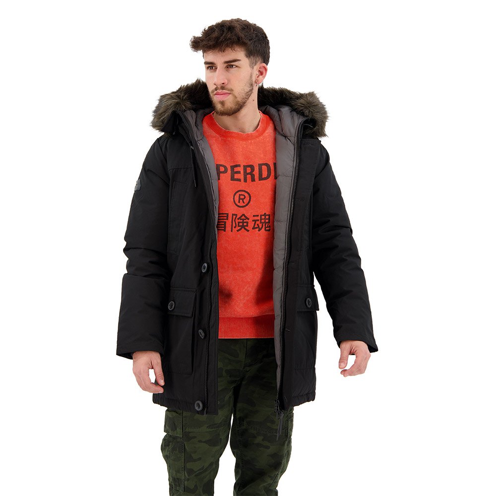 Coats And Parkas Superdry New Rookie Down Parka Black