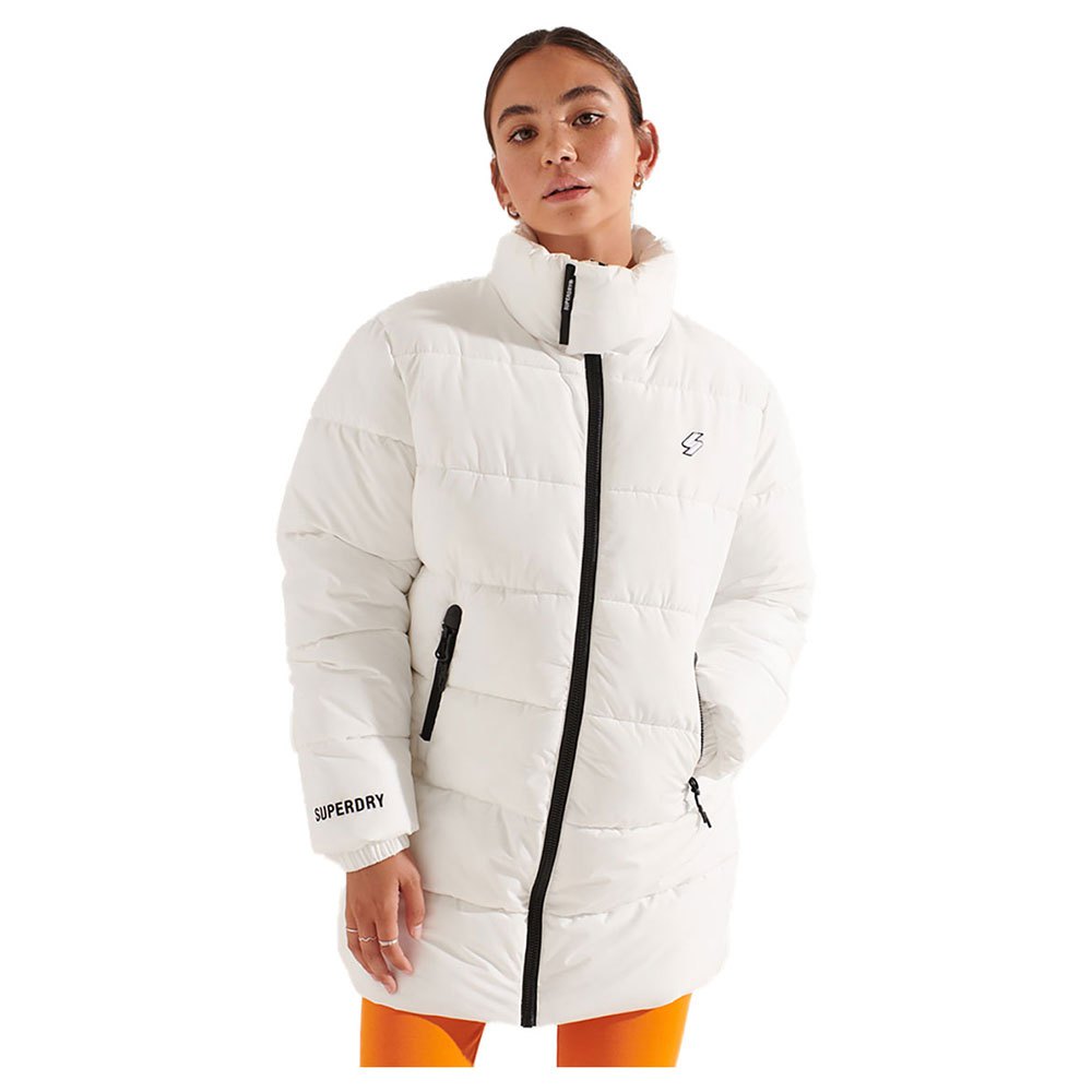Clothing Superdry Longline Sports Jacket White