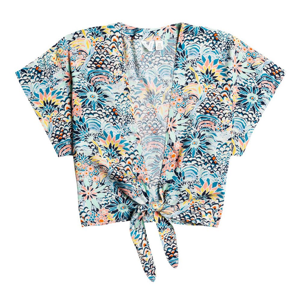 Clothing Roxy Marine Bloom Top Short Sleeve Shirt Blue