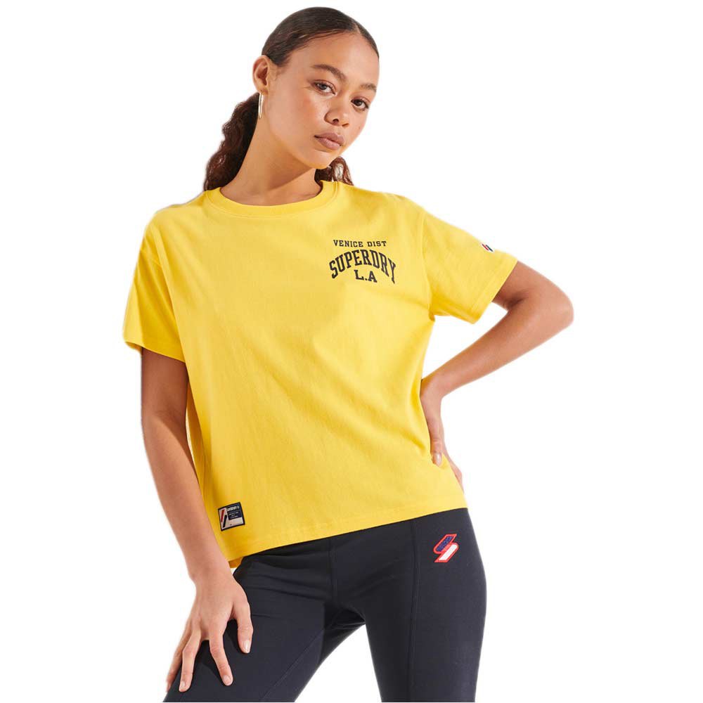 T-shirts Superdry Code Varsity Arch Mini Boxy Short Sleeve T-Shirt Yellow