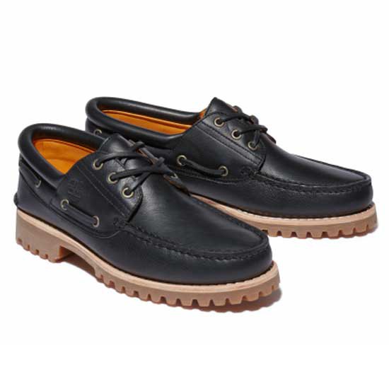 Men Timberland Authentics 3 Eye Boat Shoes Black