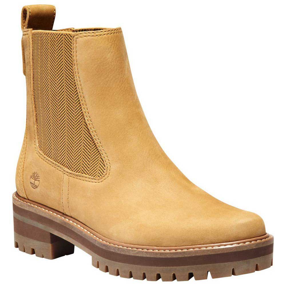 Femme Timberland Bottes Chelsea Courmayeur Valley Spruce Yellow