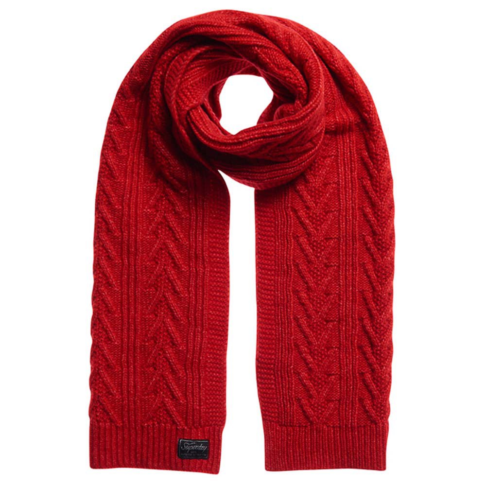 Femme Superdry Écharpe Cable Lux Flame Marl