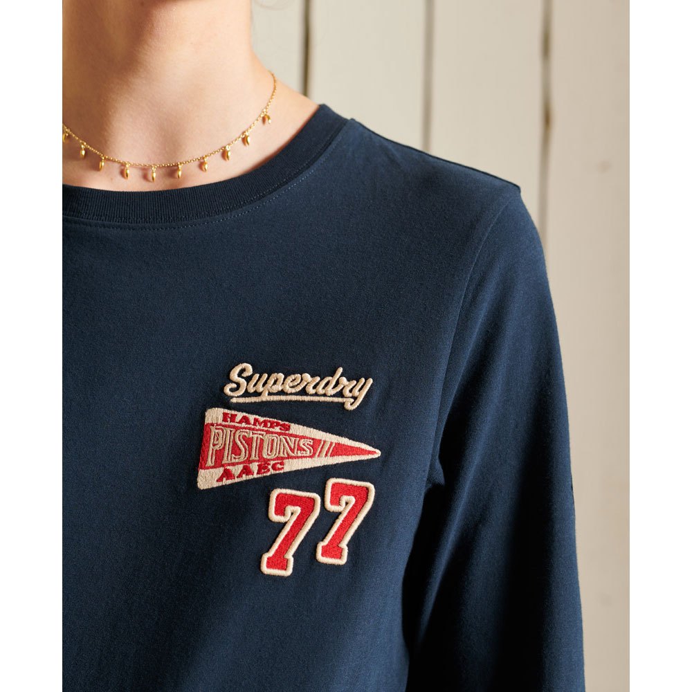 T-shirts Superdry Collegiate Long Sleeve T-Shirt Blue