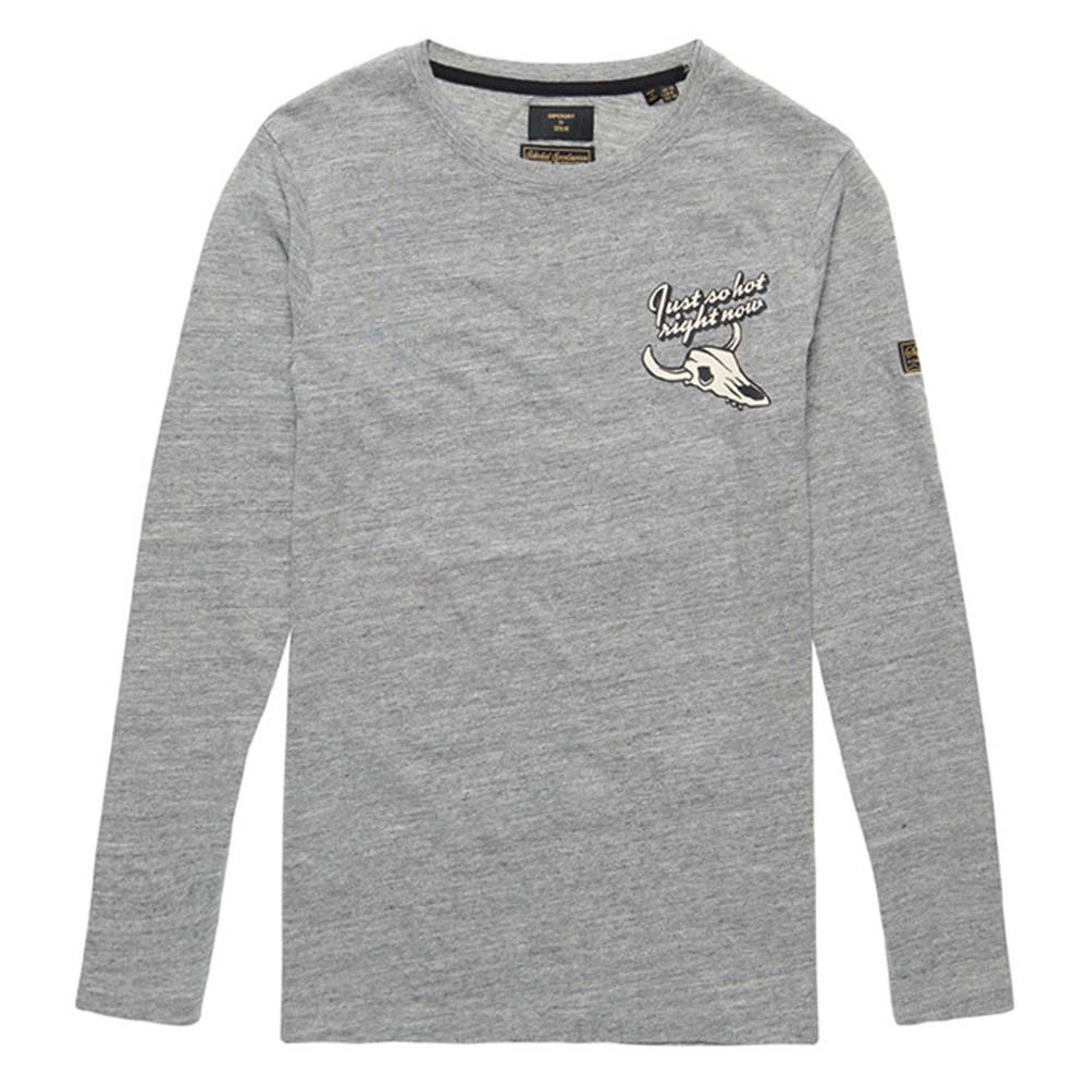 T-shirts Superdry T-shirt à Manches Longues Heritage Mountain Athletic Grey Marl