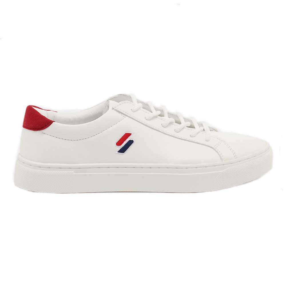 Chaussures Superdry Formateurs Vegan Court SP Tennis White / Risk Red