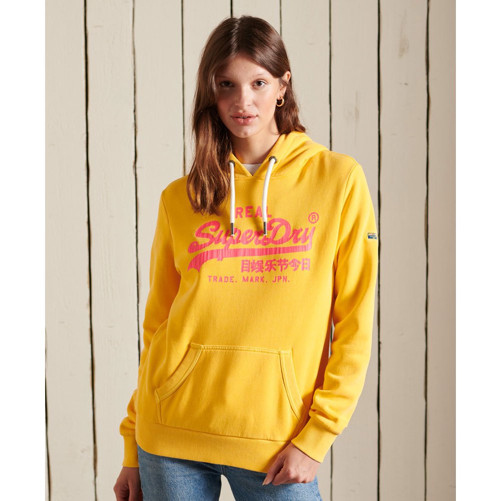 Sweatshirts And Hoodies Superdry Vintage Logo AC Hoodie Yellow