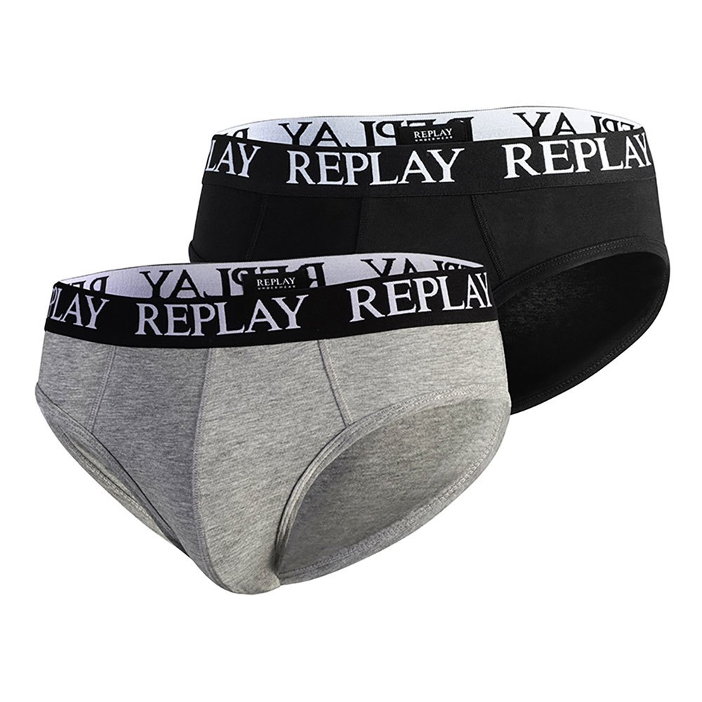 Underwear Replay Basic Brief 2 Units Grey