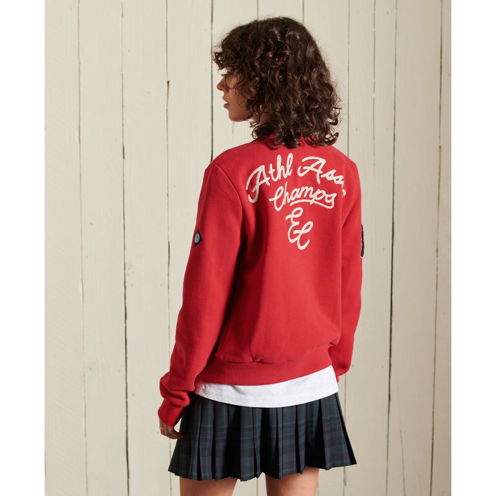 Vêtements Superdry Sweat-shirt Collegiate Jersey Bomber Hike Red