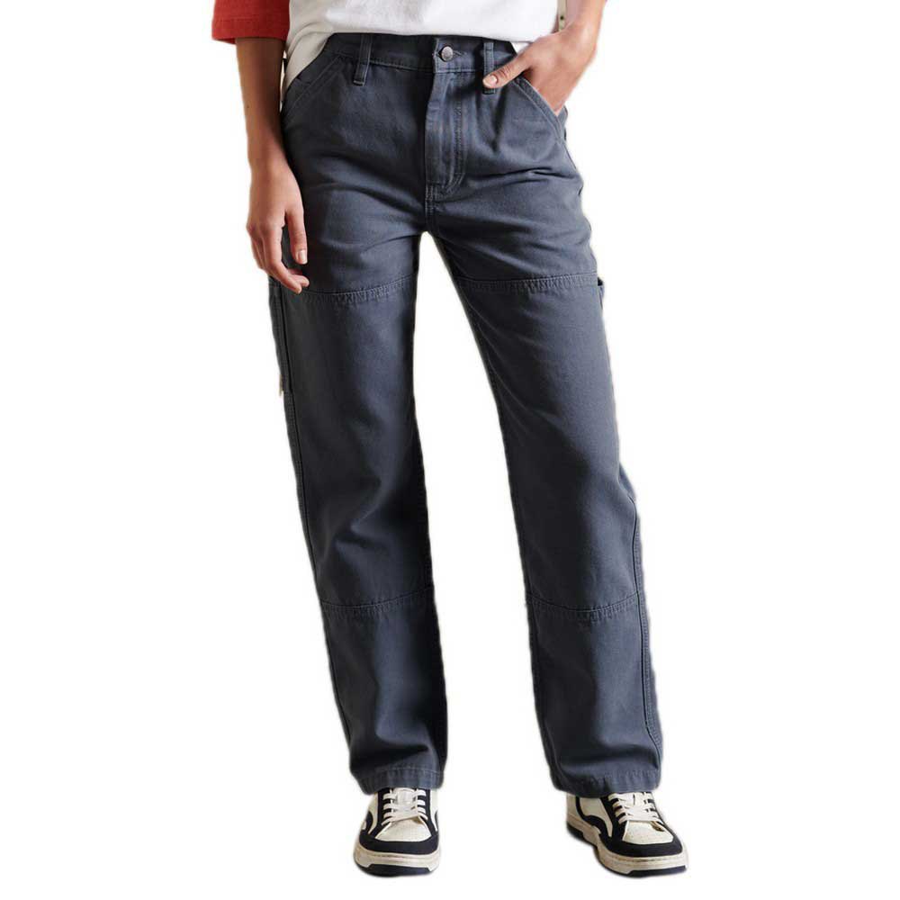 Clothing Superdry High Rise Carpenter Pants Blue