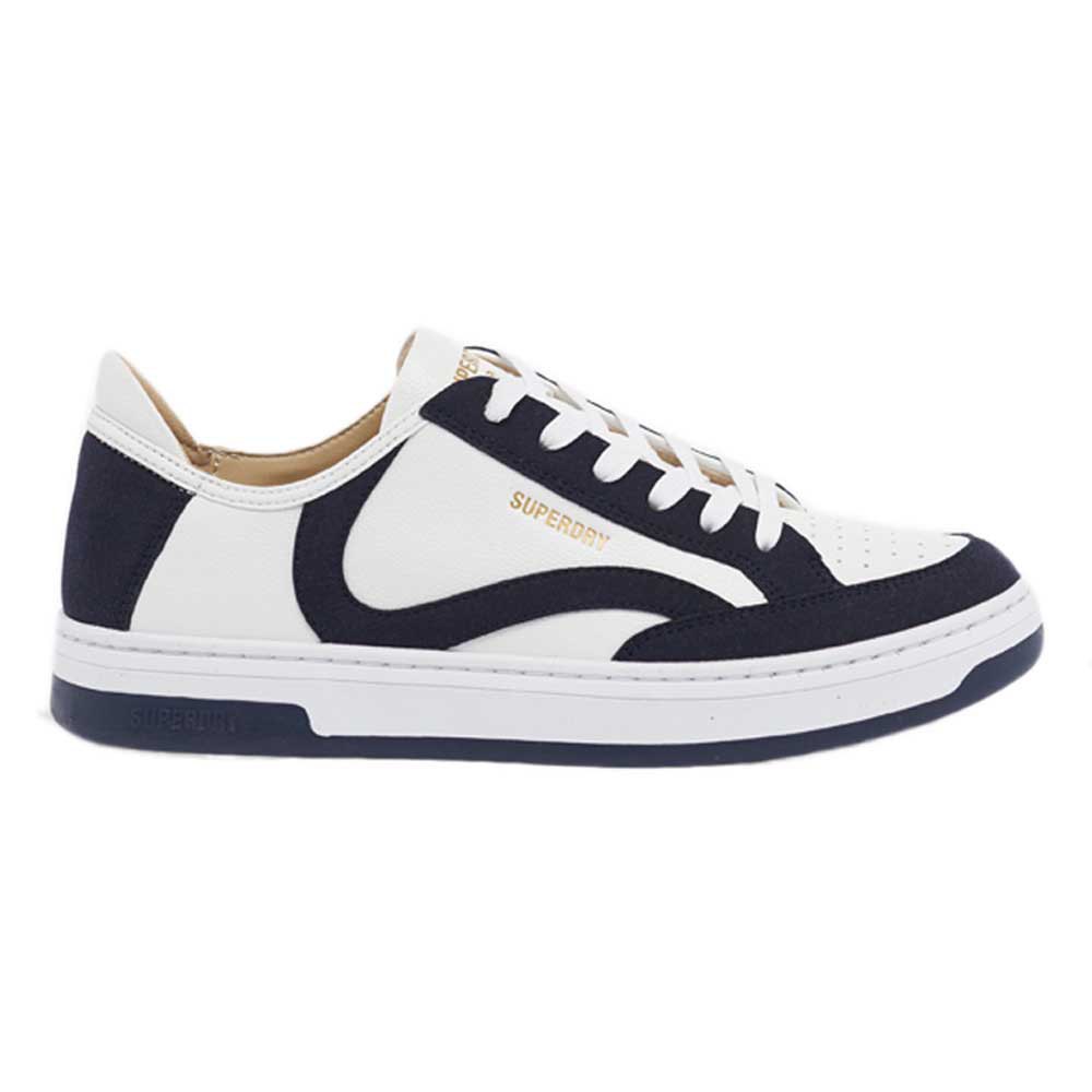 Chaussures Superdry Formateurs Vegan Basket OV Low White / French Navy