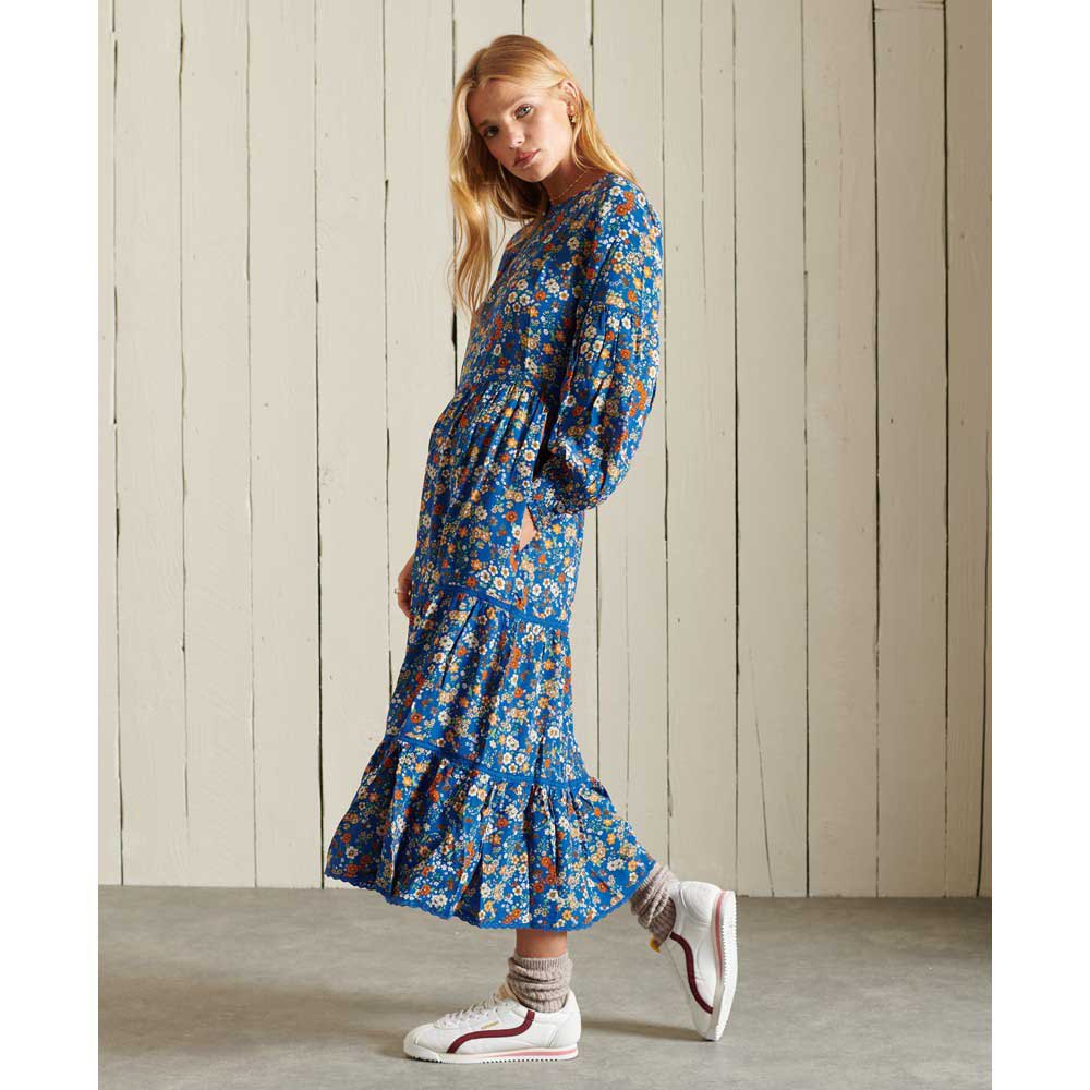 Clothing Superdry Woven Ditsy Dress Blue