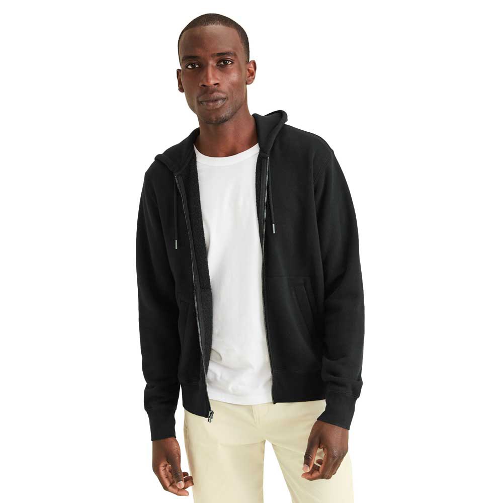 Men Dockers Core Basic Full Zip Sweatshirt Black