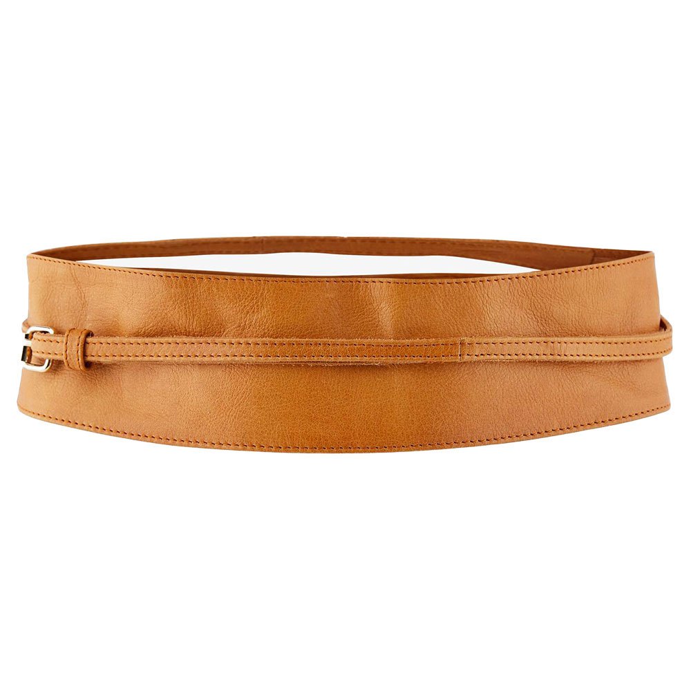 Accessories Pieces Vibs New Tie Waist Leather Belt Brown