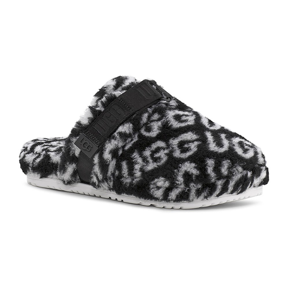 Chaussures Ugg Chaussons Fluff It Pop Black / White
