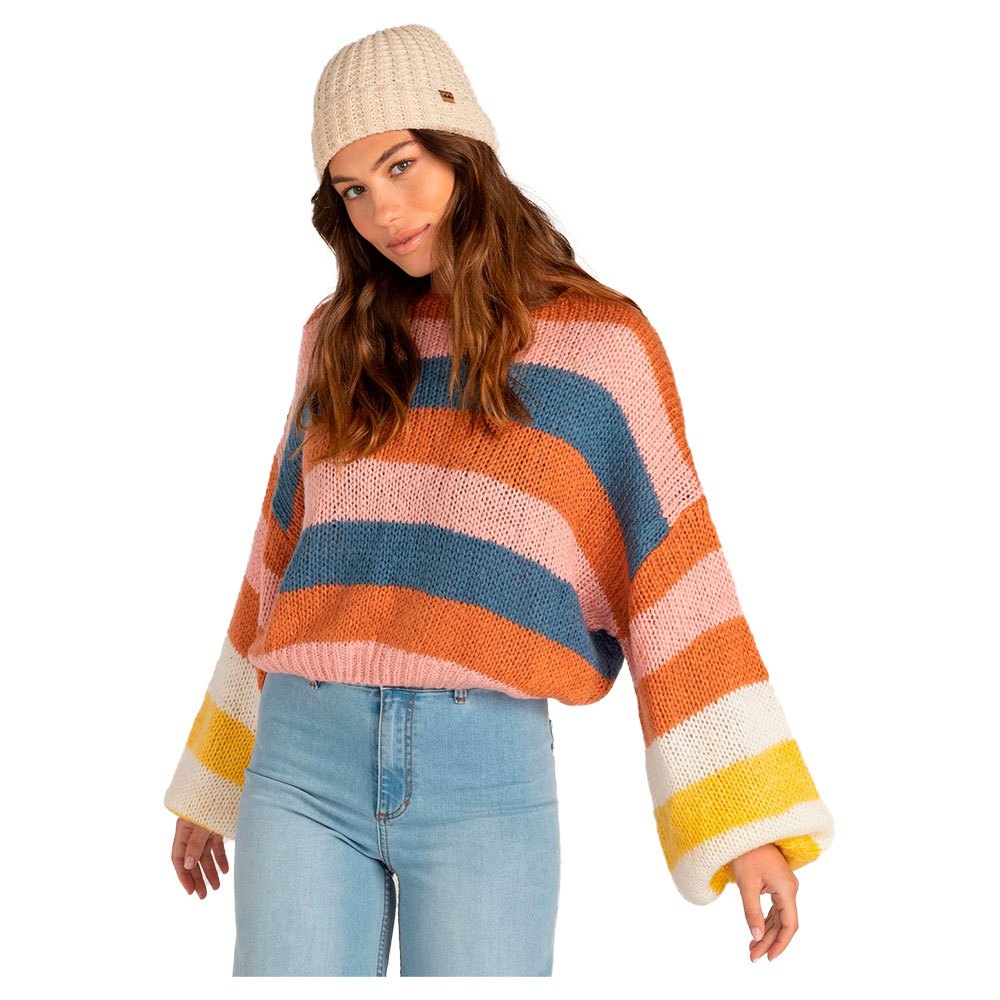Women Billabong Soft Wind Sweater Multicolor