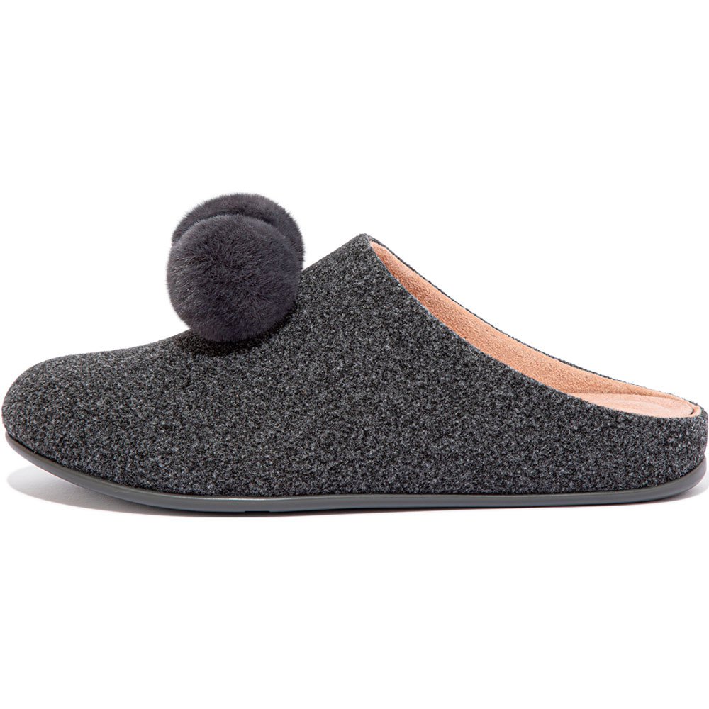 Shoes Fitflop Chrissie Pom Slippers Grey