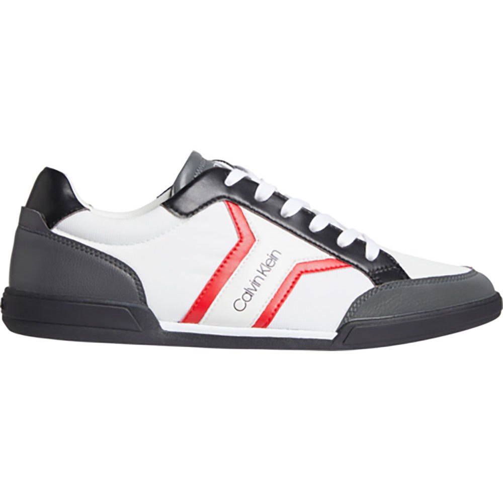 Homme Calvin Klein Formateurs Low Top Lace Up Mix White / Charcoal / Red