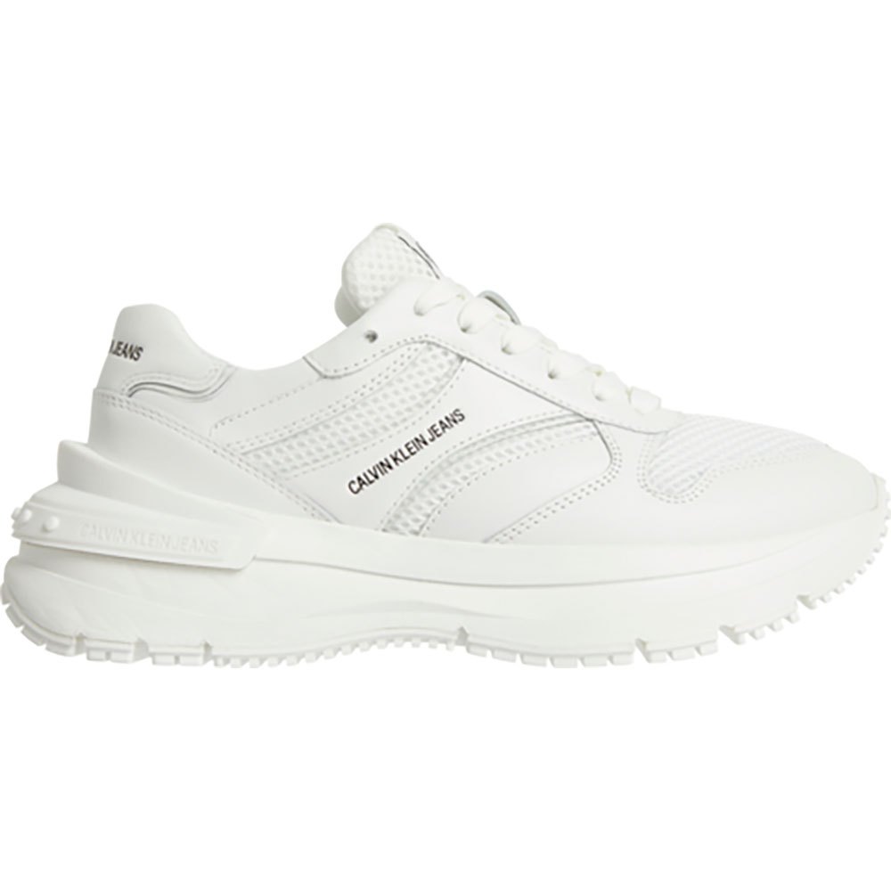 Shoes Calvin Klein Runner Laceup Snap Trainers White