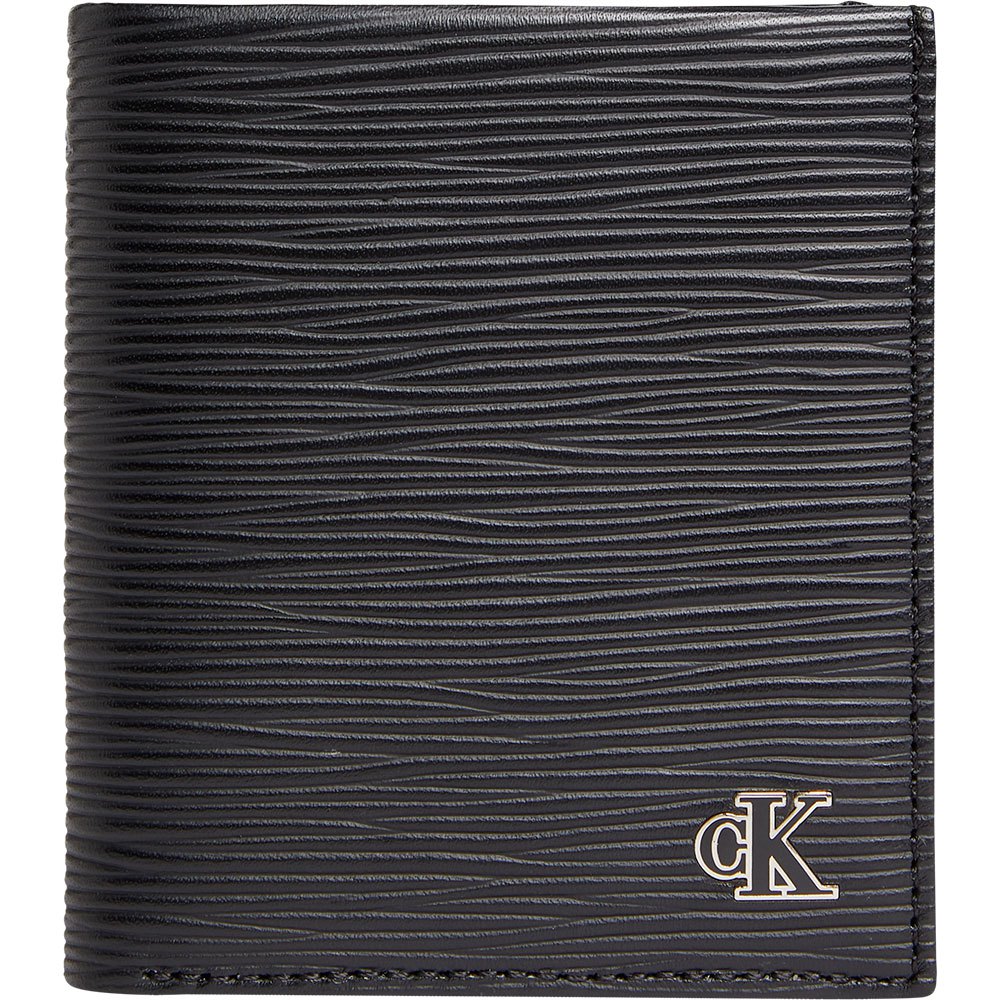 Accessoires Calvin Klein Portefeuille Enamel Plaque N/S Trifold W/Coin Black