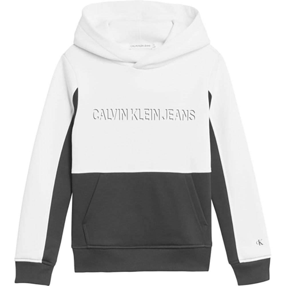 Sweatshirts And Hoodies Calvin Klein Color Block Hoodie White
