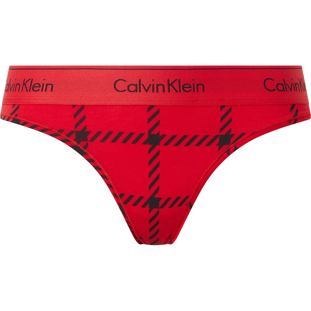 Women Calvin Klein Modern Cotton Thong Red