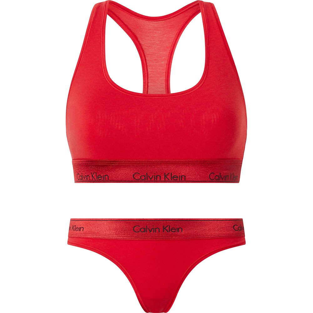 Vêtements Calvin Klein Soutien-gorge Unlined Rustic Red / Metallic Wb