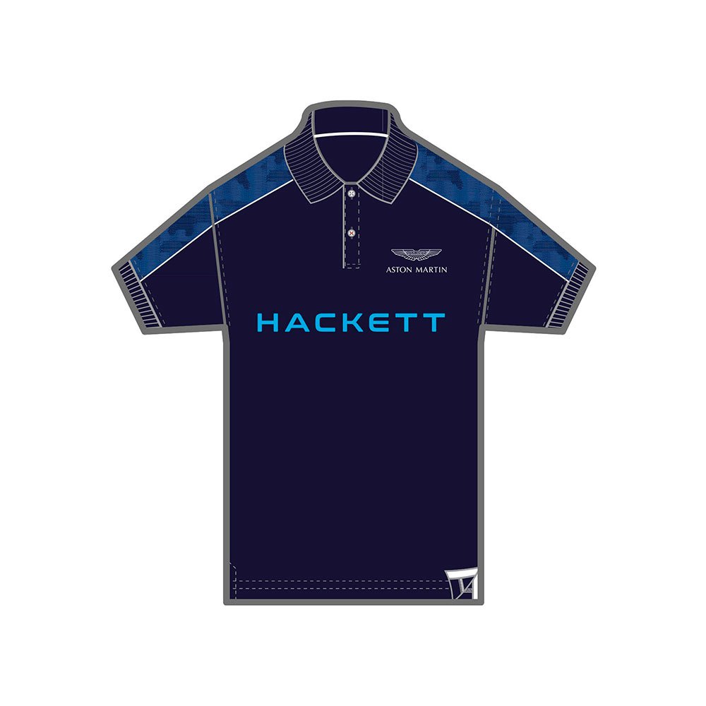 Boy Hackett Amr Shoulder Panel Short Sleeve Boy Polo Blue
