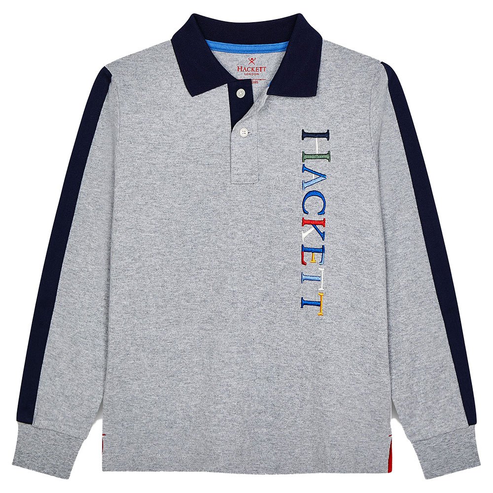 Polo shirts Hackett Colour Jersey Long Sleeve Youth Polo Grey