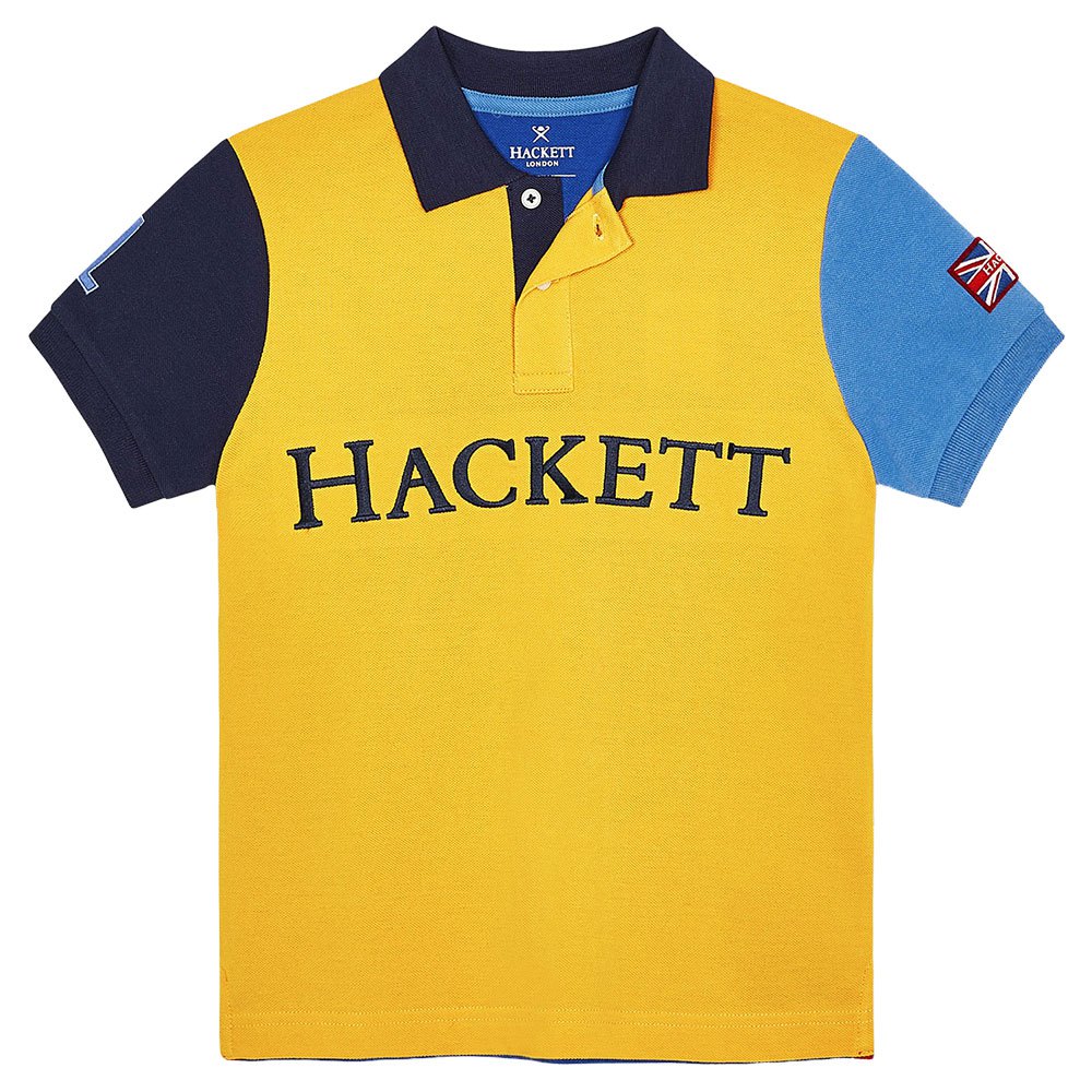 Clothing Hackett Multi Short Sleeve Youth Polo Yellow