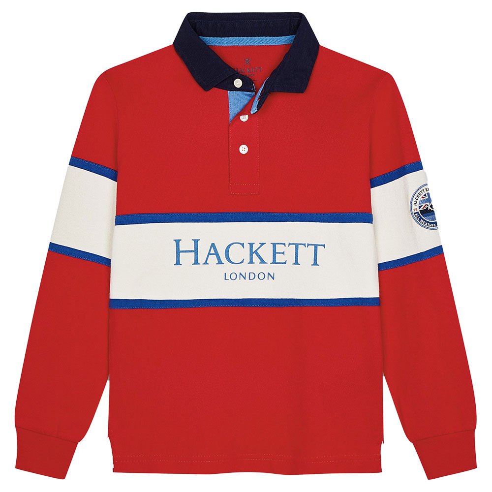 Polo shirts Hackett Panel Rugby Long Sleeve Youth Polo Red