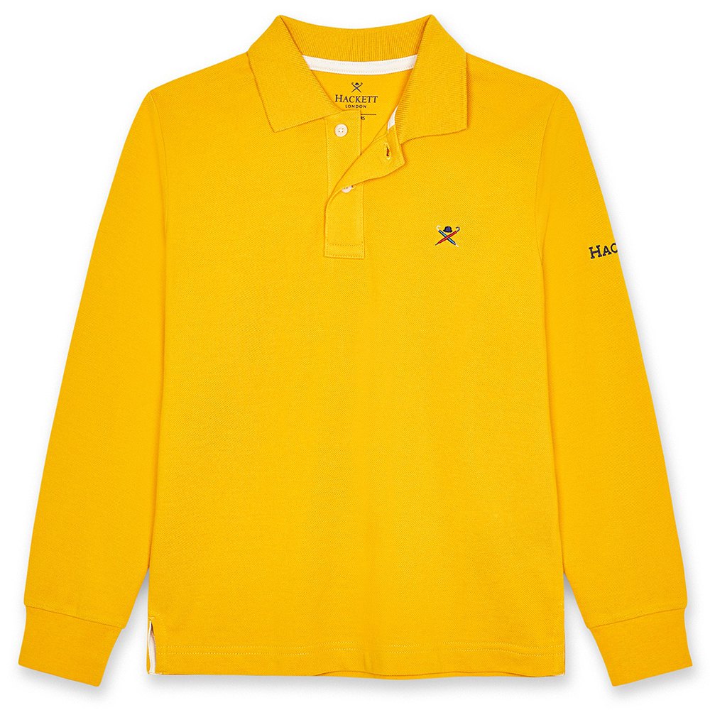 Clothing Hackett Small Logo Long Sleeve Boy Polo Yellow