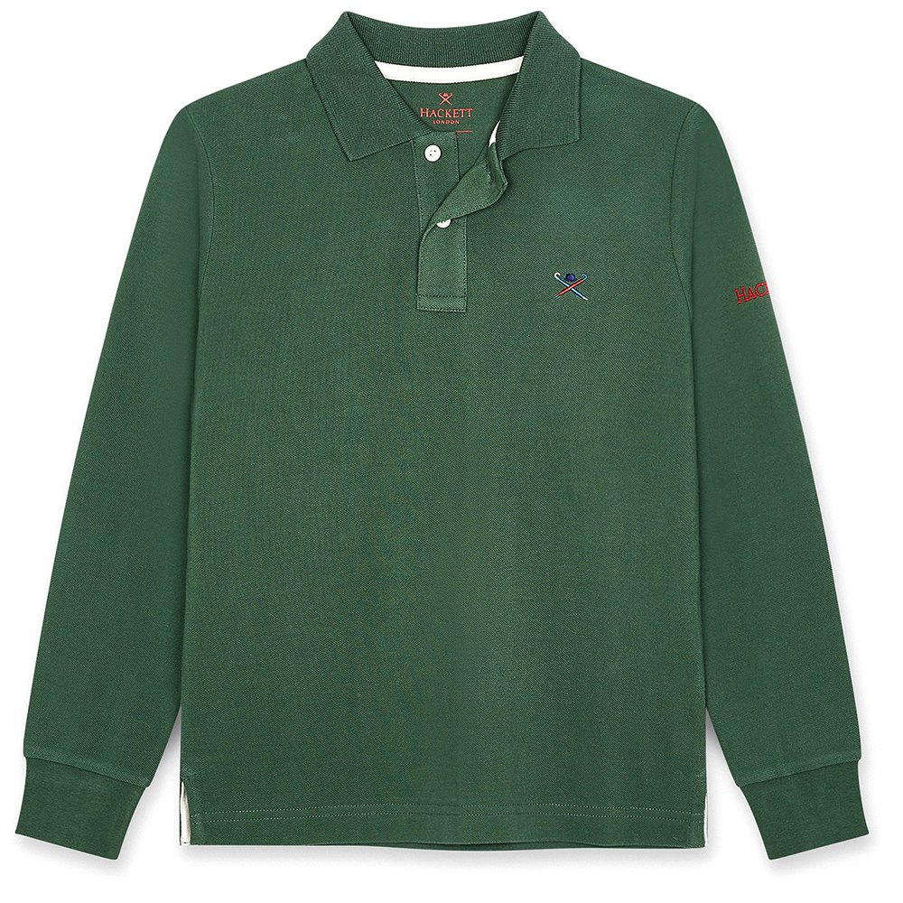 Polo shirts Hackett Small Logo Long Sleeve Youth Polo Green