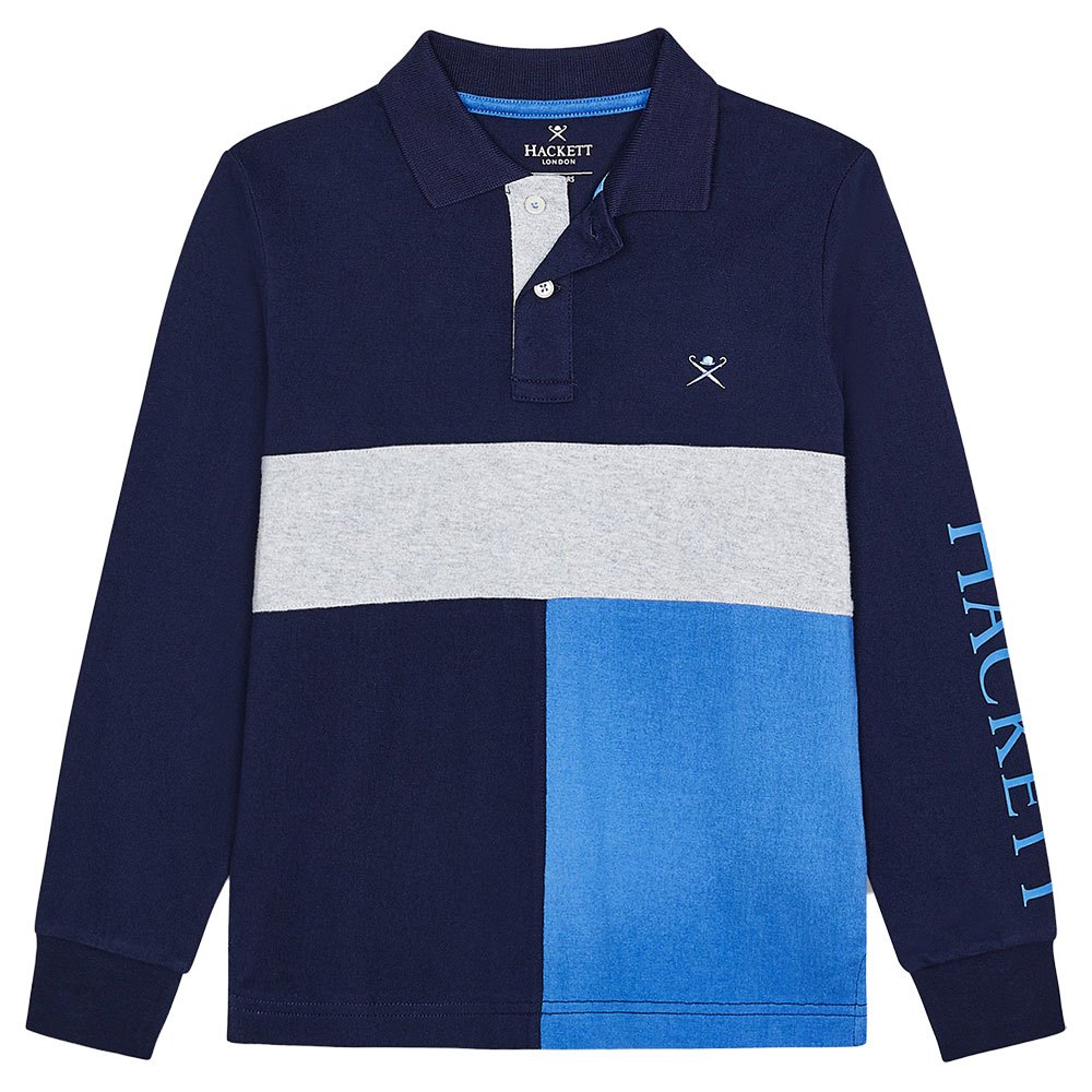 Polo shirts Hackett Split Panel Jersey Long Sleeve Youth Polo Blue