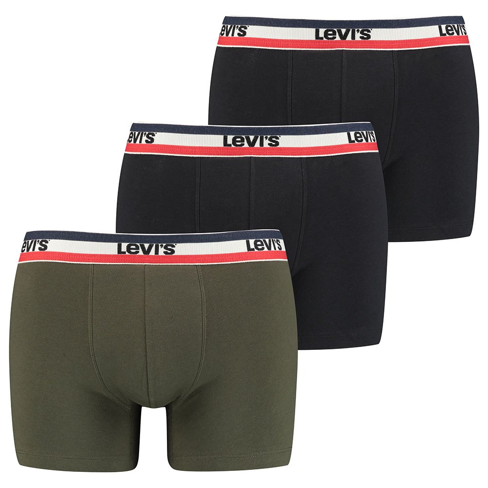 Men Levi´s® Sportswear Logo Slip Boxer 3 Pairs Green