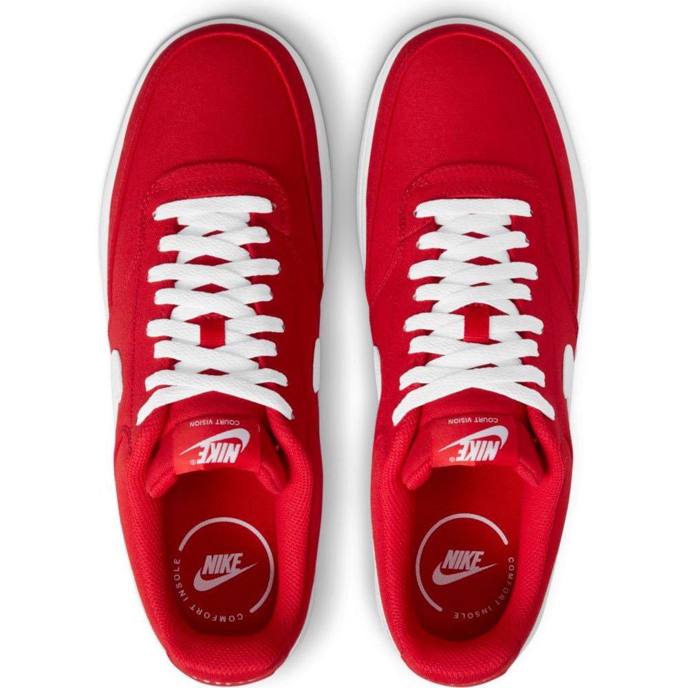 Baskets Nike Des Chaussures Court Vision Canvas University Red / White