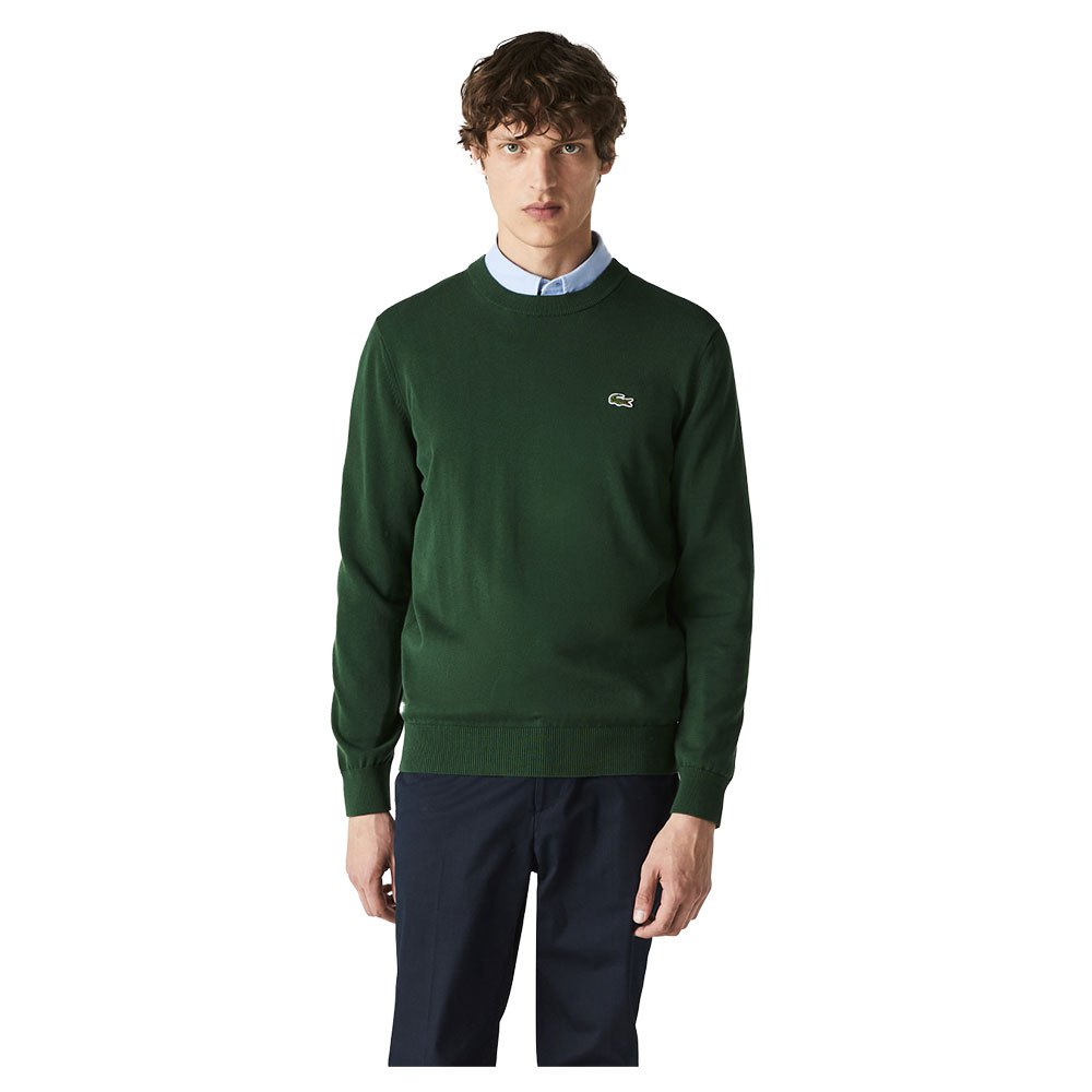 Sweaters Lacoste Classic Fit Crew Neck Organic Cotton Sweater Green