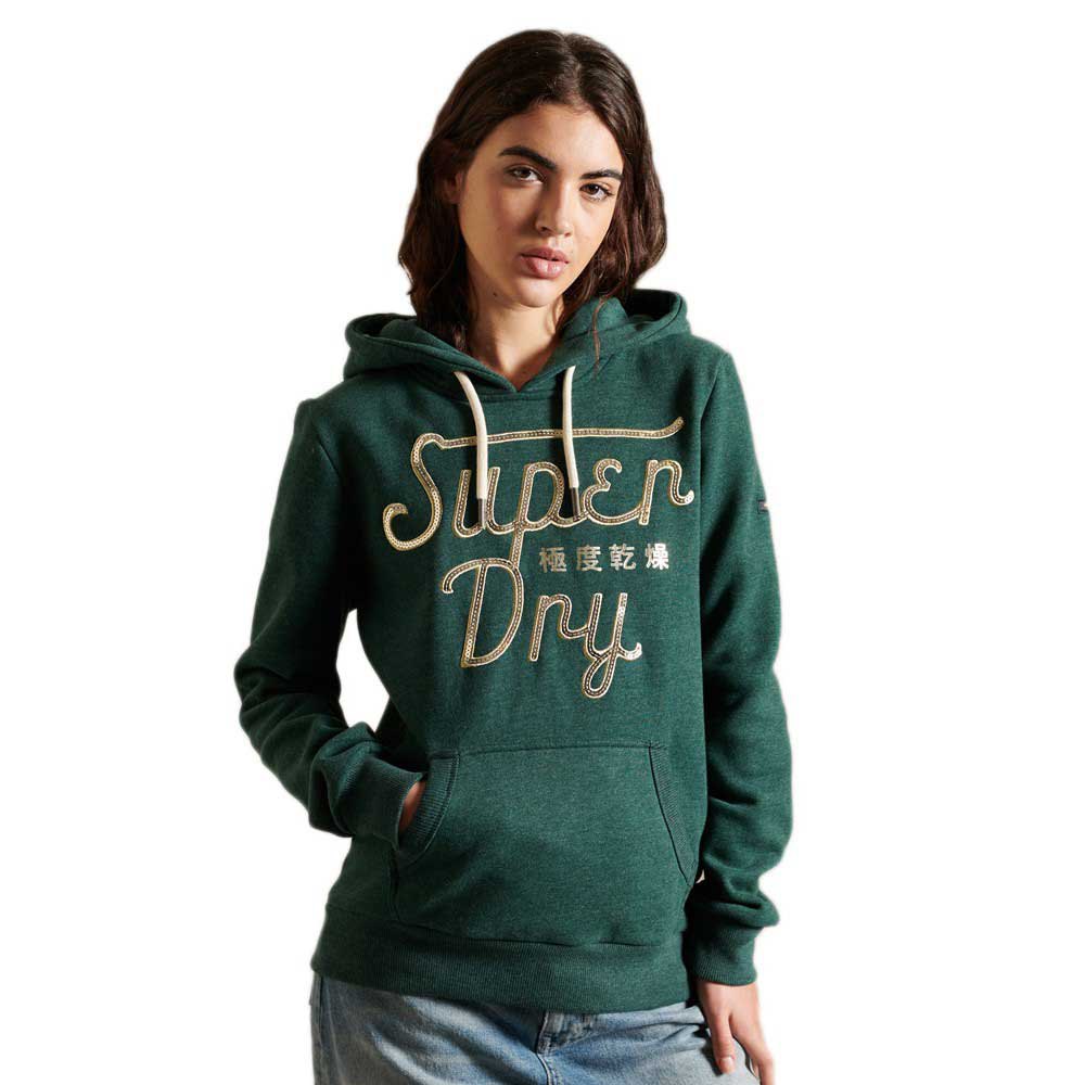 Sweatshirts Superdry Sweat à Capuche Script Style Workwear Pine Marl