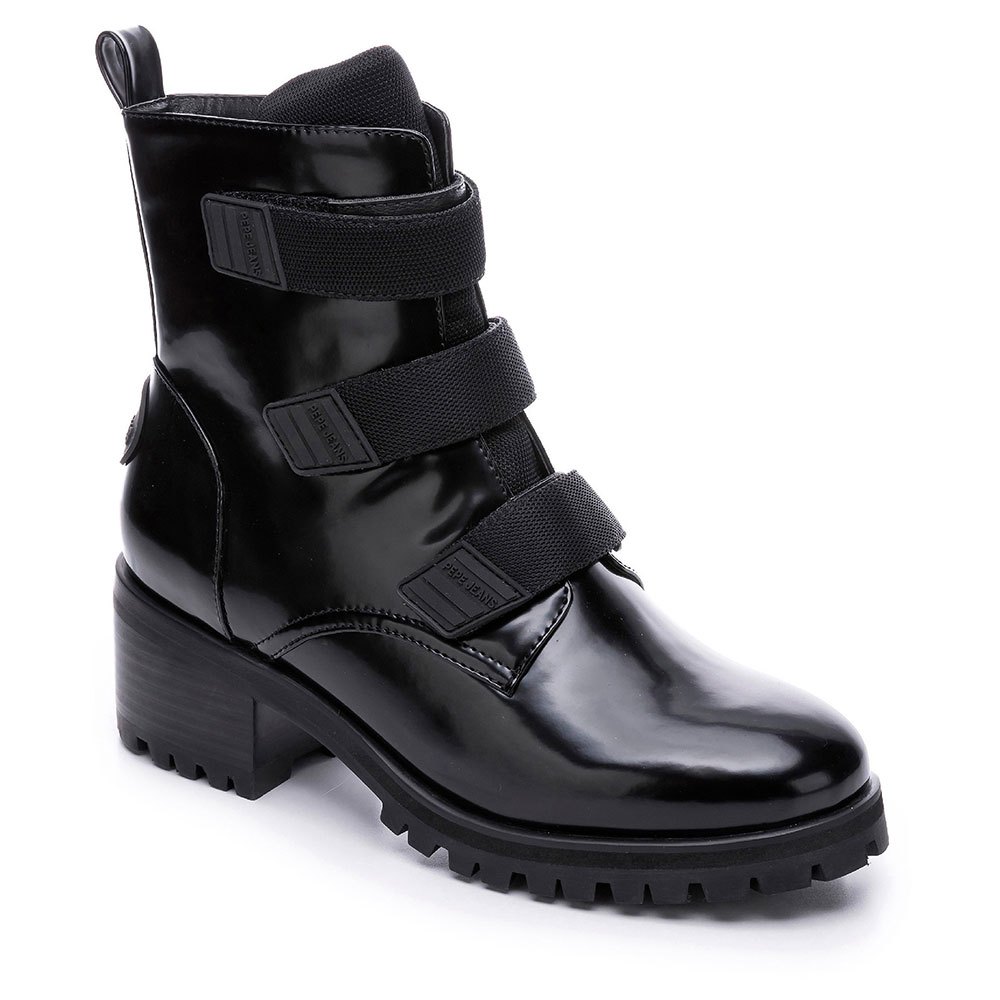 Women Pepe Jeans Fulham Strap 1 Boots Black