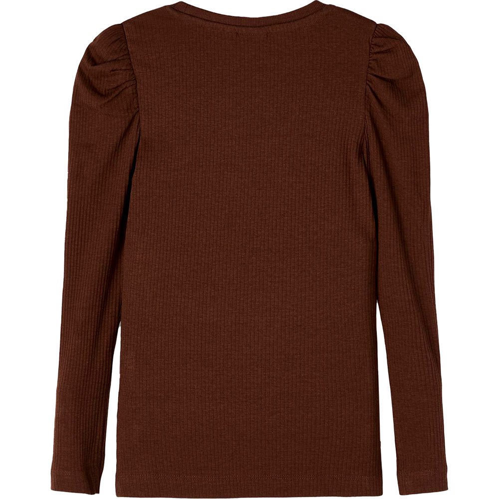 Clothing Name It Kabexi Slim Top Long Sleeve T-Shirt Brown